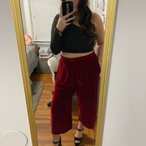 Red Velvet Pants